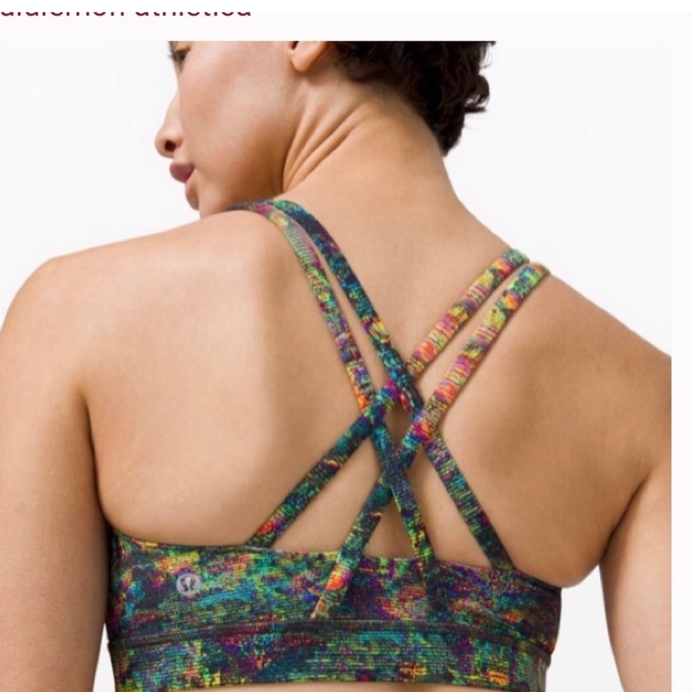Lululemon Energy Bra In Glitch Tapestry Tropical Starlight Women's Sports Bra